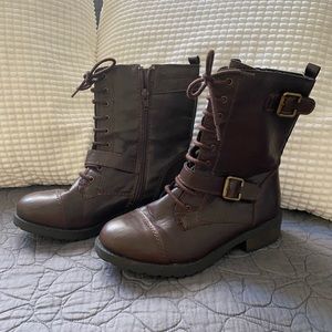 Brown Combat Boots